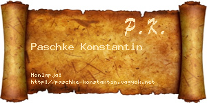 Paschke Konstantin névjegykártya